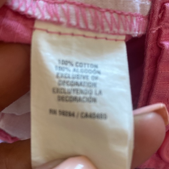 Pink 100% cotton cargo pants size 6 - Picture 7 of 8